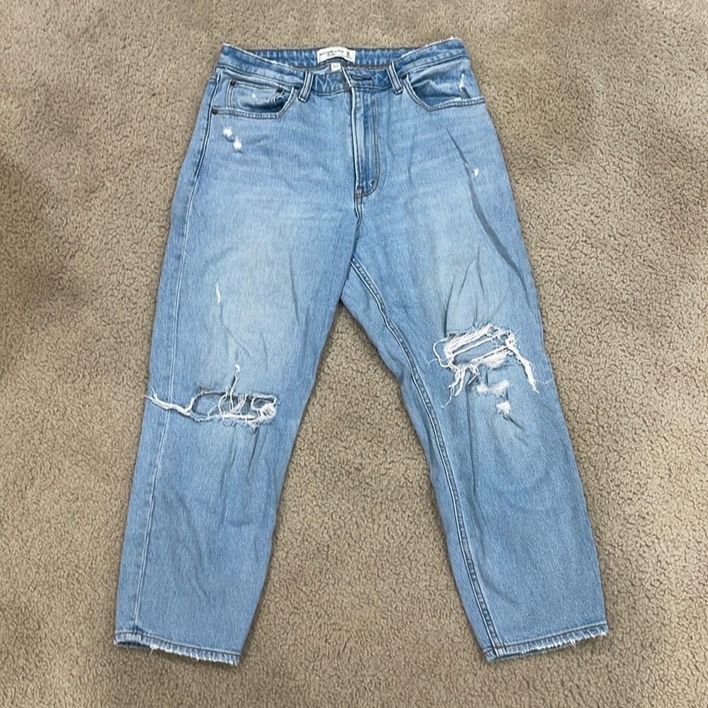 Abercrombie the mom rise high jeans